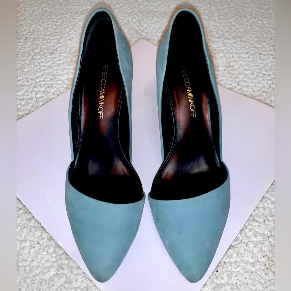 Rebecca Minkoff Vero Cuoio Pumps Blue Seafoam, 7M, Like New w/o tag